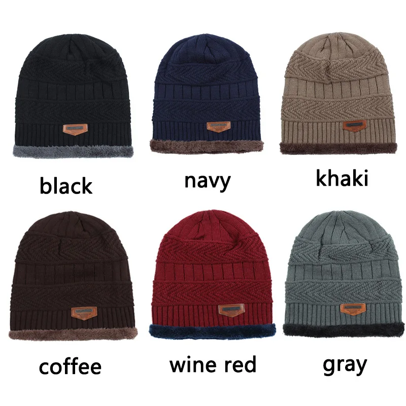 Xlamulu Men's Winter hat Skullies Beanies Women Knitted Hat Winter Hats For Men Warm Beanie Gorros Bonnet Caps Famale Winter Cap