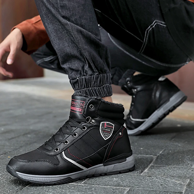 Мужские ботинки теплые зимние ботинки на меху мужские зимние ботинки рабочая обувь мужская обувь плюшевая теплая зимняя обувь модные резиновые ботильоны