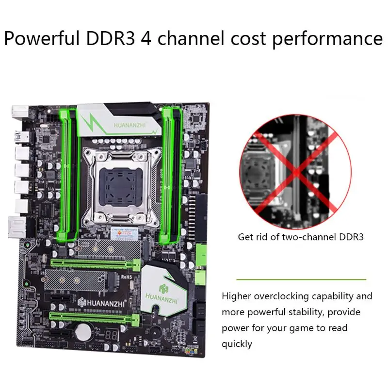 Huananzhi X79 материнская плата LGA2011 ATX USB3.0 SATA3 PCI-E NVME M.2 SSD Поддержка REG ECC память и процессор Xeon E5 Прямая поставка