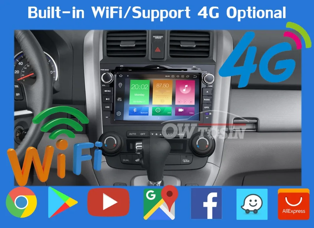 Perfect 8" PX6 4+64G Android 9.0 Car DVD GPS Radio Stereo Multimedia Player For Honda CRV CR-V 2006 2007 2008 2009 2010 2011 DSP CarPlay 17 Perfect 8" PX6 4+64G Android 9.0 Car DVD GPS Radio Stereo Multimedia Player For Honda CRV CR-V 2006 2007 2008 2009 2010 2011 DSP CarPlay 17