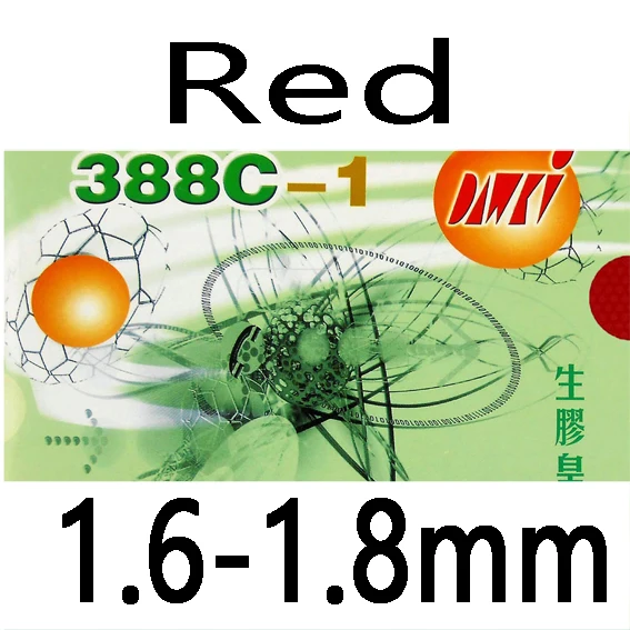 Red 1.6-1.8mm Dawei 388C-1 King of Medium Pips-Out резиновый пинг-понг с губкой - Цвет: Red 1.6-1.8mm