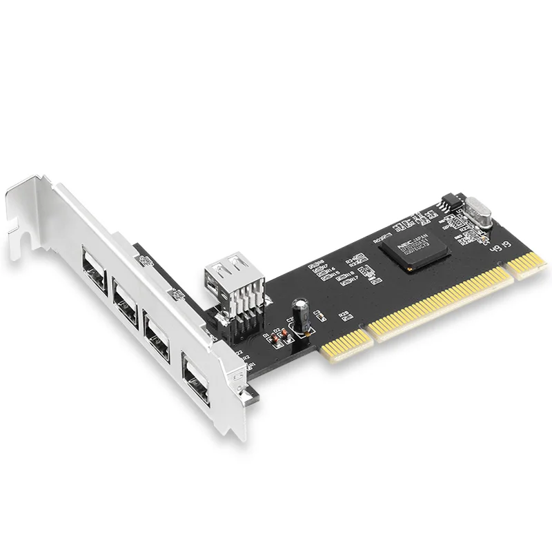 HAGOOGI PCI to USB 2.0 Ȯ ī, 5 Ʈ USB 2.0 , ܺ Ʈ 4 ,  Ʈ  1 , Nec720101
