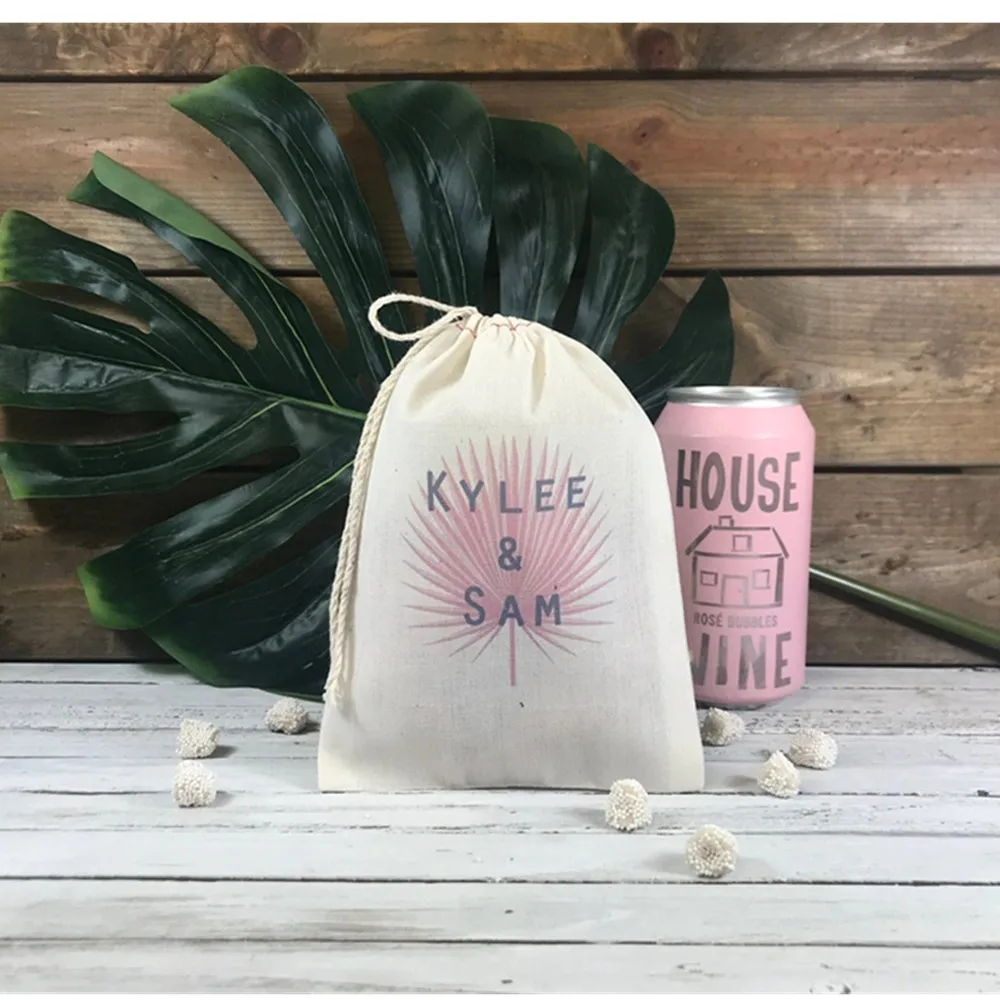 Sacchetti Di Benvenuto Per Matrimoni Bomboniere Tropicali Fan Borse Di Benvenuto Foglia Di Palma Destinazione Personalizzata Addio Al Nubilato Bomboni