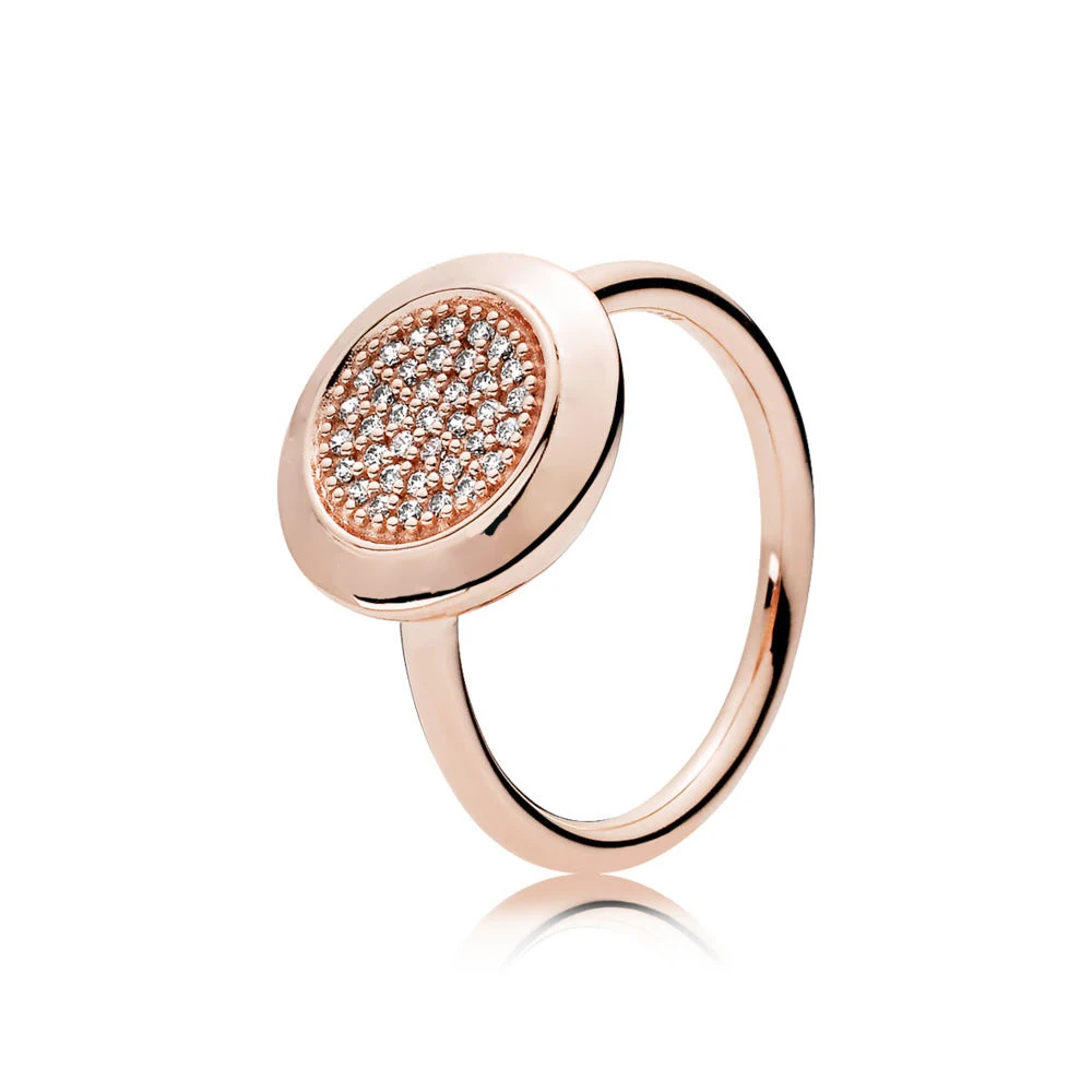 Серебро 925 пробы, 1:1, очаровательное розовое золото, корона, волшебное ромашка, перо, кольцо, сердце, листья, геометрическое, круглое сигнальное кольцо - Цвет: Ro se