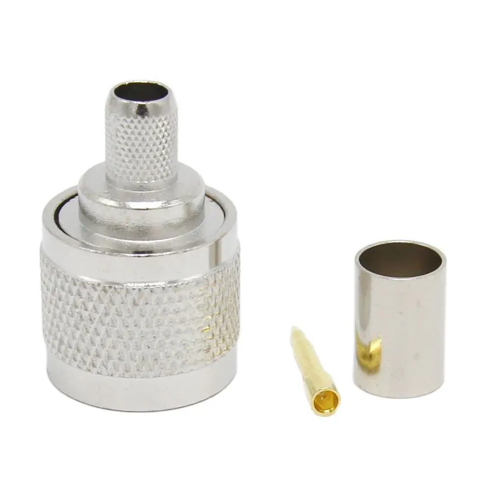 10 Teile/los N-Typ Stecker 50-5 N Stecker RF Koaxial Stecker Für LMR300 5D-FB Kabel N-50J-5 RF Koaxial Stecker – Detail 2