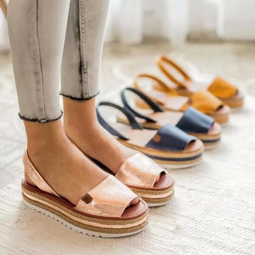 

Rome Sandals Women Retro Large Size 35-43 Platform Summer Beach Wedges Sandals Casual Roman Shoes For Ladies Thick Bottom Shoes