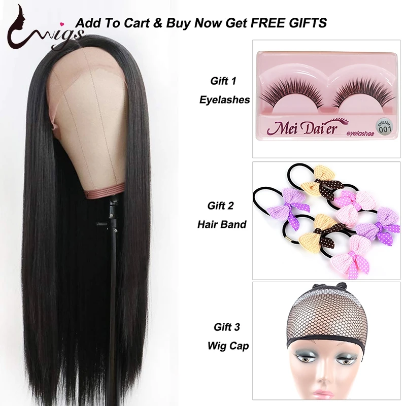 Uwigs длинные прямые кружевные передние парики 28 30 32 34 36 38 40 дюймов кружевные передние человеческие волосы парики предварительно сорванные бразильские волосы Remy
