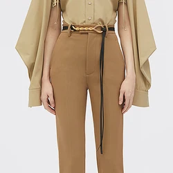 Twist twist twist shape gilt matte buckle lengthened waist rope thin belt knot thin waist Seal Women's belt