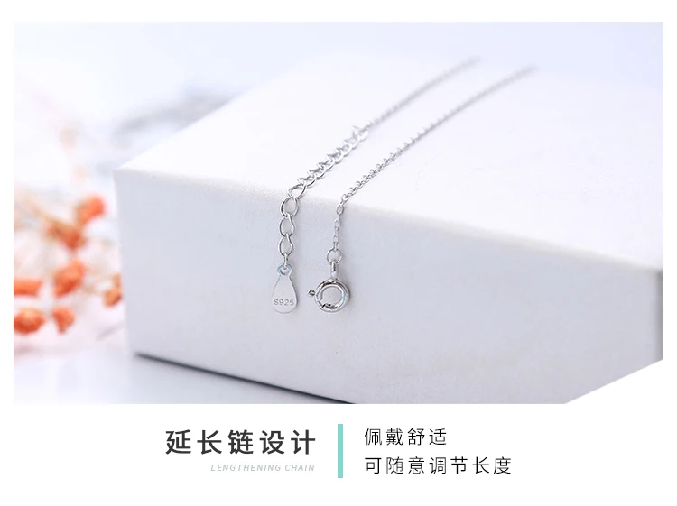 Kindey Bijoux Новое поступление 925 пробы Серебряное колье с узором в виде листика для женщин длинные ожерелья Подвески Воротник подарки для девочек