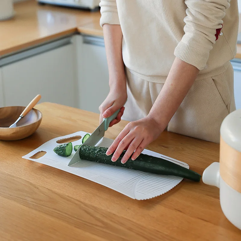 Складная пластиковая разделочная доска многофункциональная кухонная