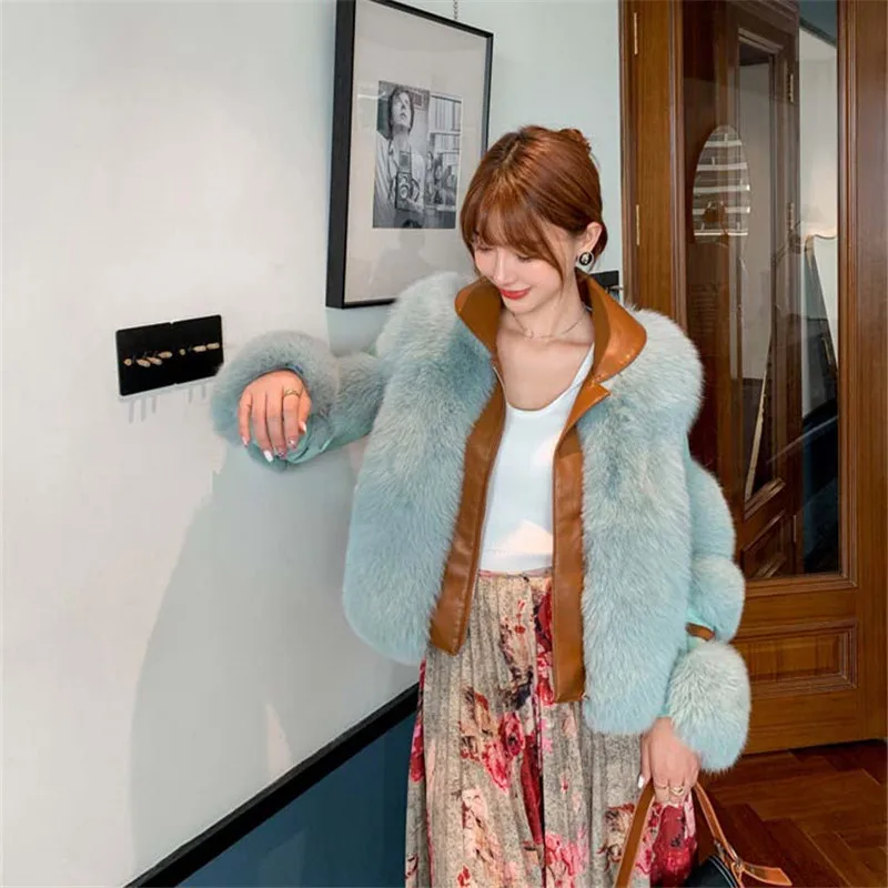 FURSARCAR 2020 New Real Natrual Fox Fur Coat Women