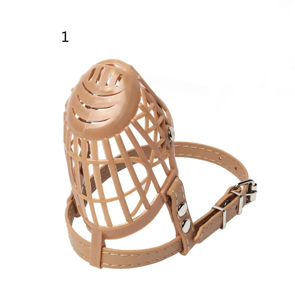 

Soft Dog Muzzle Anti Biting Barking Chewing Breathable Adjustable PU Strap Mask Muzzle for Small Medium Large Dog Safety