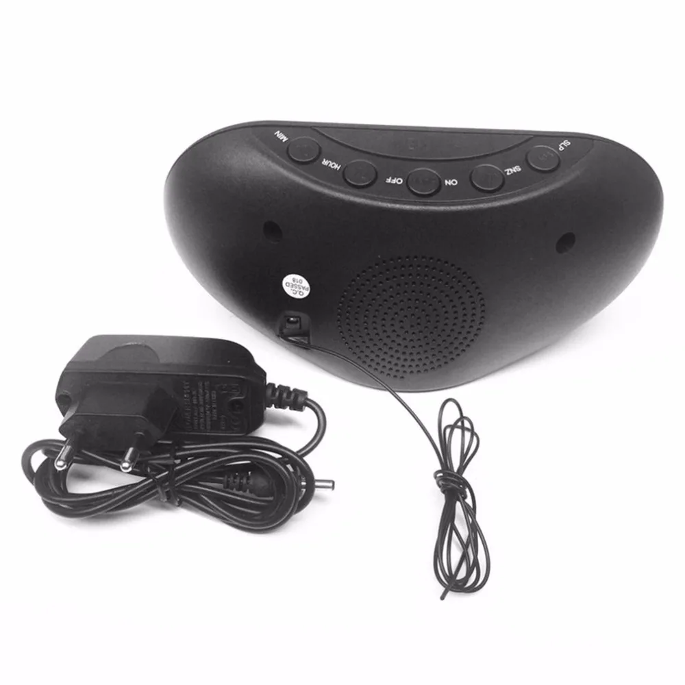 220V EU Plug AM FM Dual Frequency Radio Alarm Clock Digital LED Clock Luminous Clock Snooze Electronic Home Table Clock