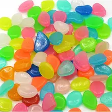 100 шт./упак. светящиеся камушки горячая Распродажа камни для дома аквариум садовое украшение люминесцентный светящийся в темноте OS001