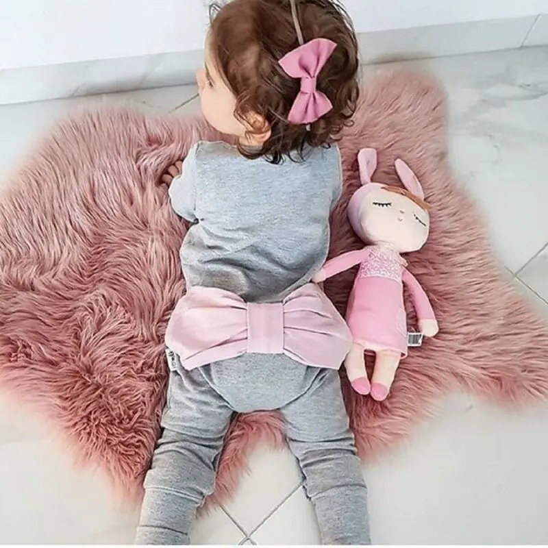 

Pudcoco Newborn Baby Girls Clothes Kids Long Sleeve Romper Big Pink Bow Jumpsuit One Piece Spring Autumn Outfit Sleepwear