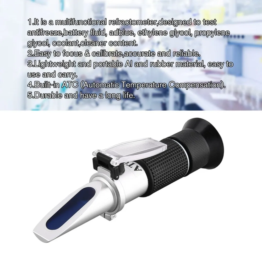 

Handheld Refractometer Adblue Ethylene Glycol Antifreeze Battery Fluid Content Coolant Cleaner Meter Mini ATC Measuring Tester