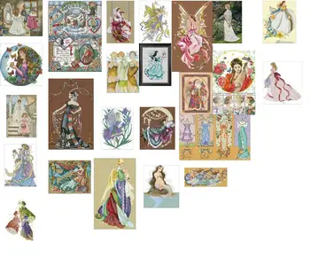 

Goods quality With beads MD woman style 24photoes chooose styles Color aida Linen /camel/ pearl aida choose Cross Stitch Kit 3