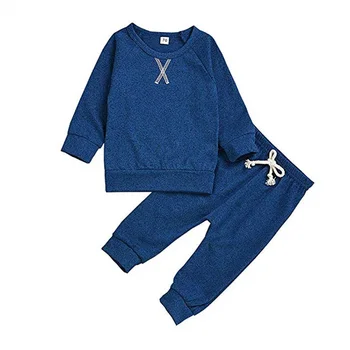 

Baby Clothing Set2020 Spring Autumn Solid color Baby Boys Long Sleeve T Shirt Tops+ Pants Clothes 2PCs Casual Sport Outfits