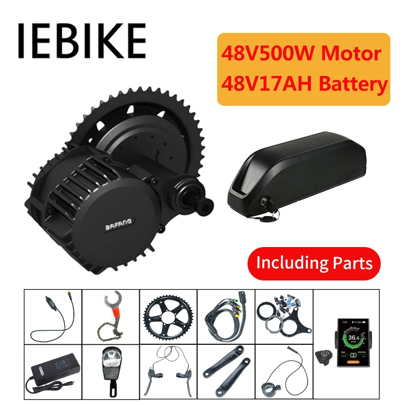 48V500W Bafang BBS02 комплект для преобразования двигателя среднего привода