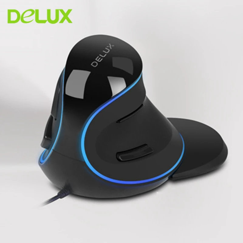 Delux M618Plus, вертикальная мышь, эргономичная Проводная компьютерная мышь, оптическая игровая мышь для Apple Macbook, Xiaomi, ноутбук, ноутбук, ПК
