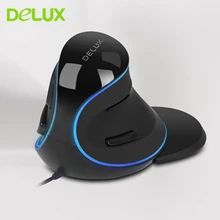 Delux M618Plus, вертикальная мышь, эргономичная Проводная компьютерная мышь, оптическая игровая мышь для Apple Macbook, Xiaomi, ноутбук, ноутбук, ПК