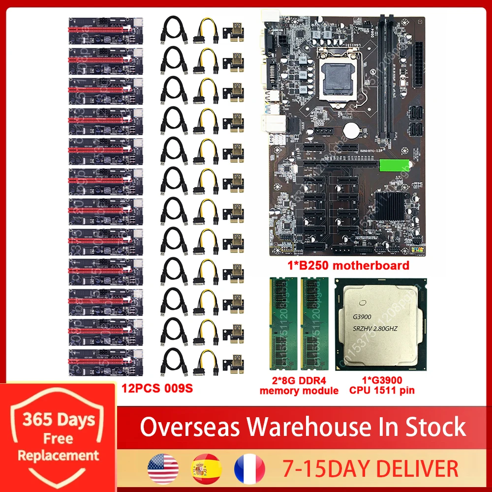 Семейная материнская плата для майнинга поддержка 12 GPU LGA1151 DDR4 максимум 16 Гб pcie 1x