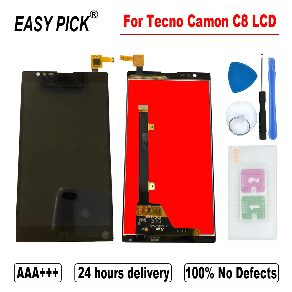 

For Tecno Camon C8 Tecno C8 LCD Display Touch Screen Digitizer Assembly Free Tools