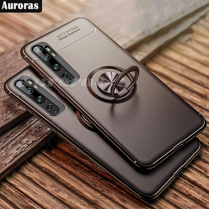 Чехол Auroras для Mi Note 10 деловой чехол с магнитным кольцом телефона задняя крышка Xiaomi