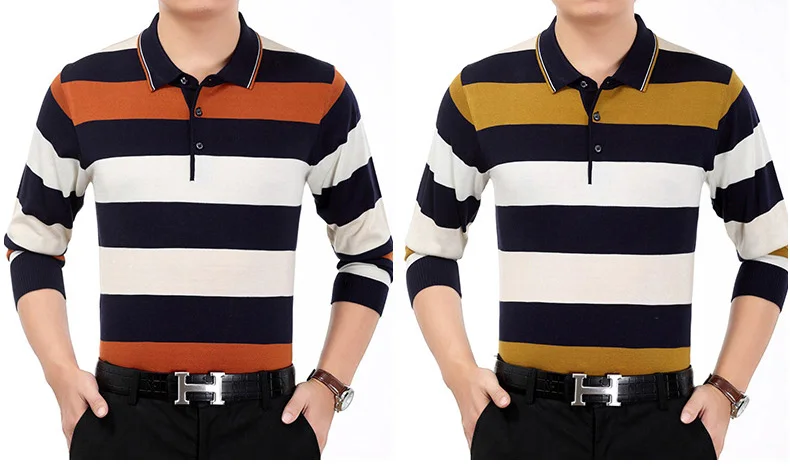 brand casual striped fitness long sleeve polo shirt men poloshirt jersey luxury mens polos tee shirts dress fashions 81026