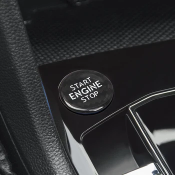 

For VW Volkswagen Tiguan / Touran 2017 2018 2019 Car Start Stop Engine Push Switch Button Cover Trim Carbon Fiber
