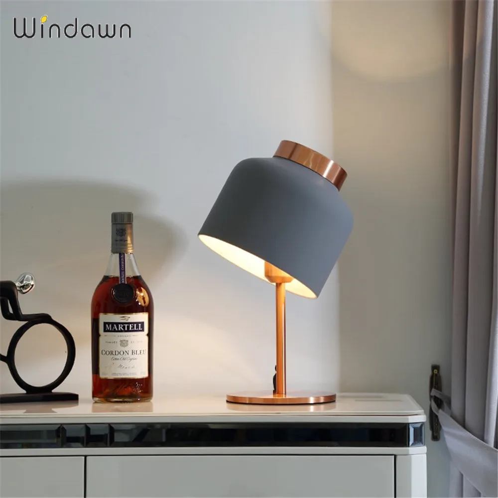 Windawn, скандинавские современные настольные светильники, железные Настольные светильники, простая прикроватная лампа для ресторана, отеля, спальни, гостиной, офиса, настольная лампа
