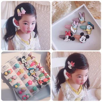 

5/10Pcs/Set Children Cute Cartoon Fruit Flower Hairpins GirlsPrinted pattern Baby Hair Clips Kids Hair Accessories