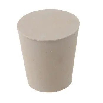 

New Rubber Stopper Bungs Laboratory Solid Hole Stop Push-In Sealing Plug 4# 19*26mm