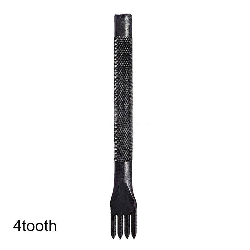 4mm 4tooth Портативные дыроколы для кожи 3 мм/4 мм аксессуары для кожаного ремня ручной работы металлические кожаные инструменты для рукоделия - Цвет: 4mm 4tooth