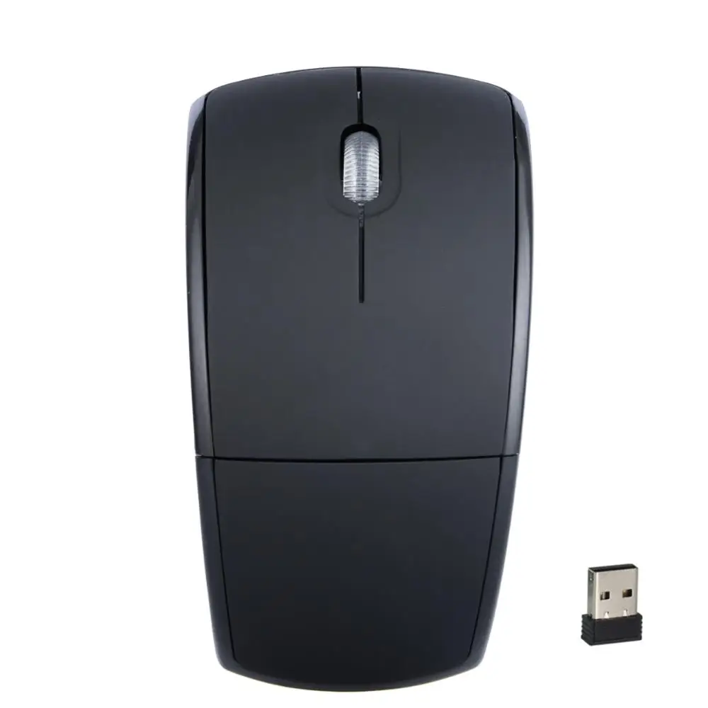Беспроводная мышь, компьютерная, Bluetooth, оптическая, складная, Arc mouse, Snap-in, трансивер 2,4 ГГц для ноутбука, ноутбука, ПК - Цвет: Black