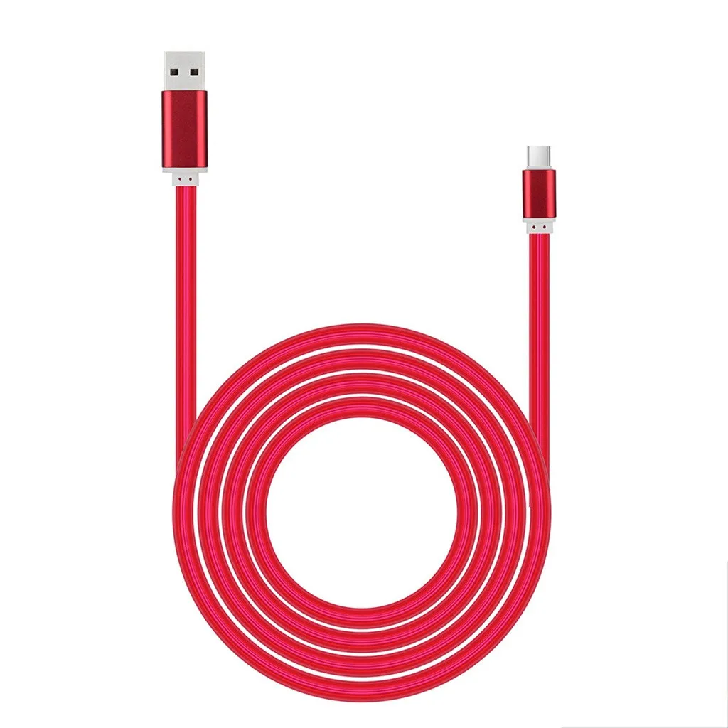 OMESHIN type-c 5V 2.4A светодиодный usb-кабель для зарядки и передачи данных для huawei samsung Galaxy Note10+ кабель для быстрой зарядки