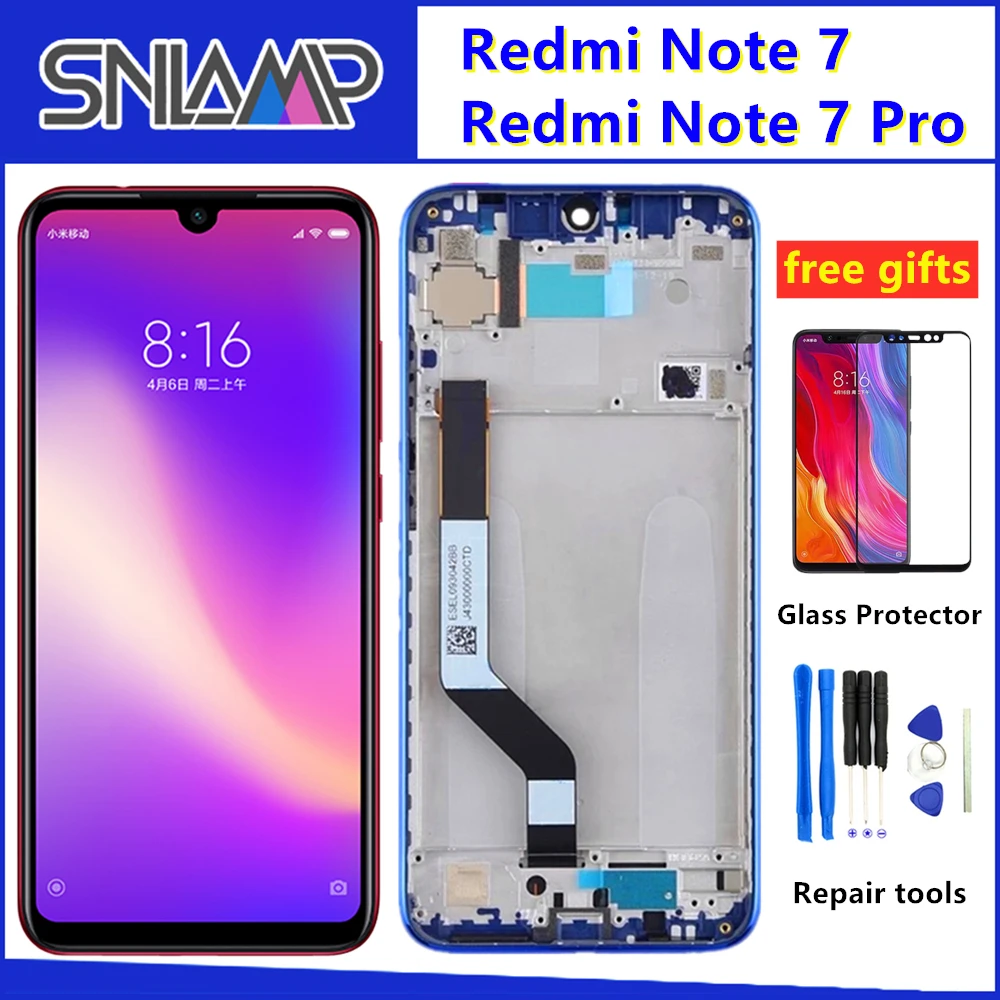 Оригинальный ЖК-дисплей для Xiaomi Redmi Note 7 дисплей с сенсорным экраном дигитайзер