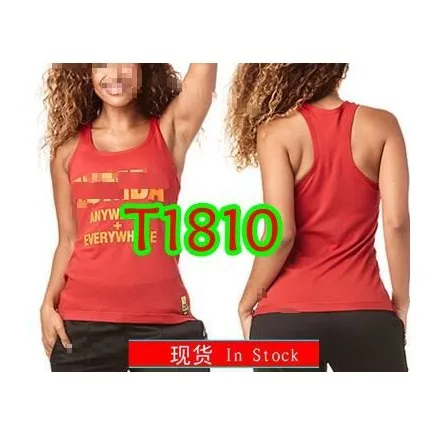 T1810 red Лидер продаж хлопковая одежда Фитнес Спорт бег одежда топы жилет женские выскокие сапоги с отворотами T1810 - Цвет: T1810 red
