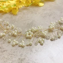 Повязки На Голову Модные женские красивые жемчужные повязки на голову простые элегантные аксессуары для невесты свадебные повязки на голову Свадебные украшения