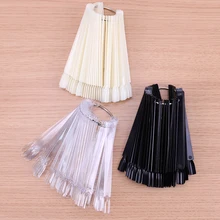 50 pçs/1 conjunto de dicas de unhas falsas cor cartão prática ferramentas exibição transparente branco fivela anel manicure arte do prego ferramenta
