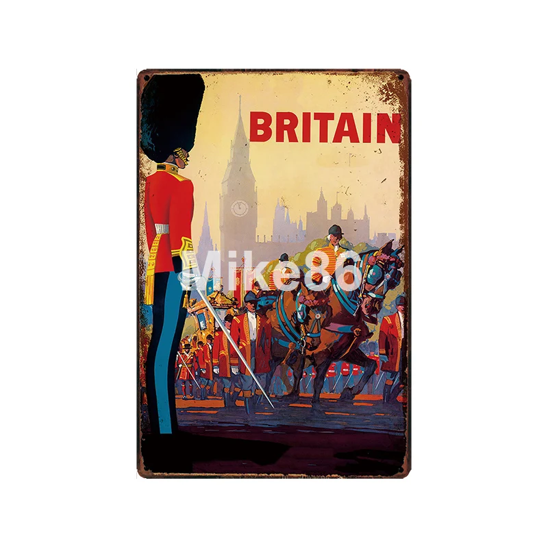 [Mike86] Испания, Германия, Италия, Ирландия металлический знак винтажный рисунок на железной поверхности в стиле ретро дорожный плакат искусство 20*30 см LT-1944 - Цвет: GLC-14923
