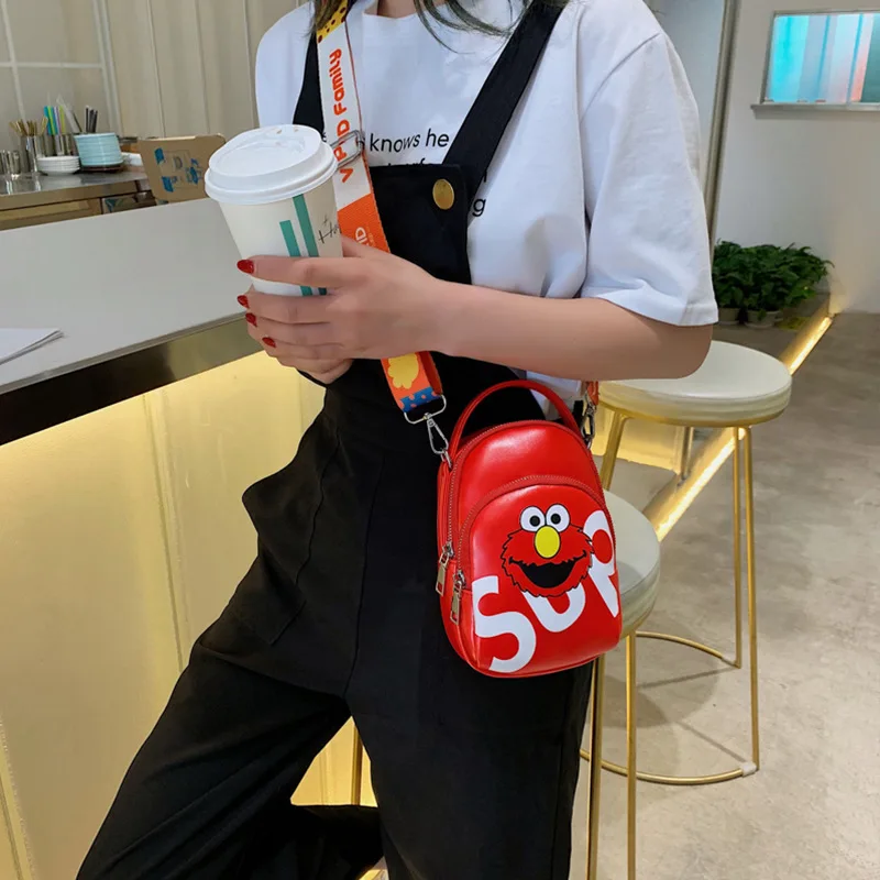 

2019 New Style Children's Bags Big Boy Sporty Shoulder Bag Cartoon Cute Sesame Street Shoulder Bag Outing Backpack