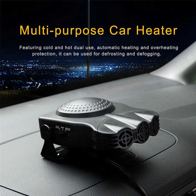 Dehumidifier Defroster Electric Heater New Quick-Heating Multi-Function 12V 150W Automobile Heating Cooling Fan Winter Car