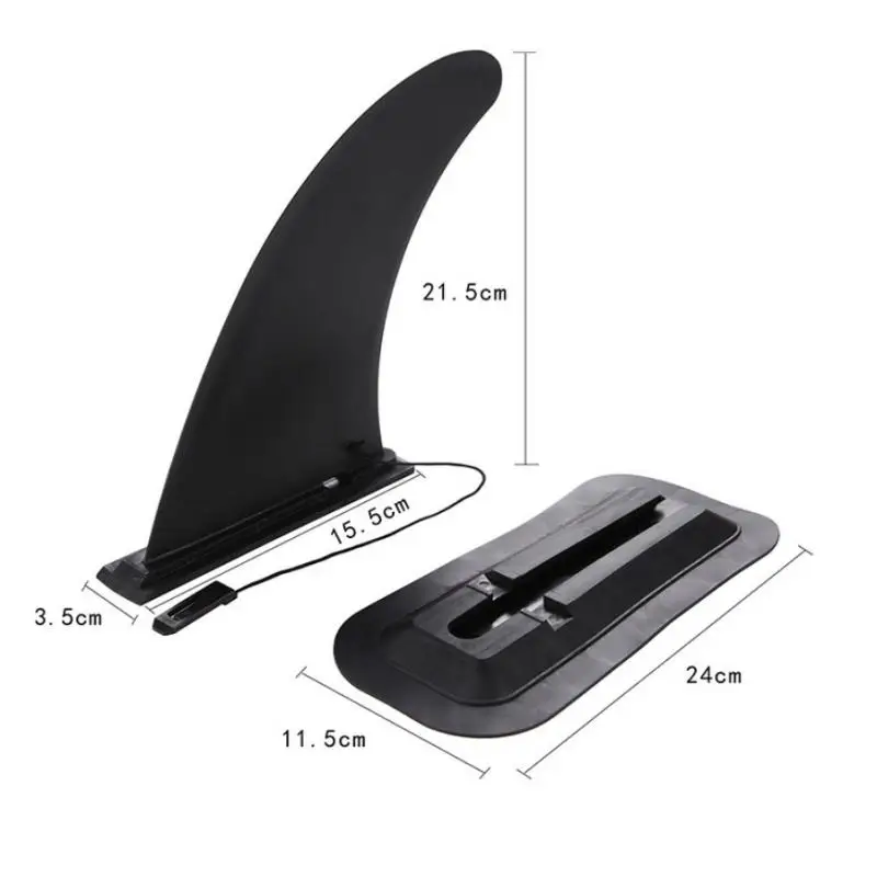 240x115mm Soft Top Surf Fin Surfboard Surfing Boards Soft Top Fin Black