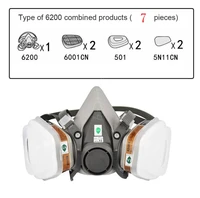 Gas Mask Paint Spraying Safety Work Half Face Respirator Industry Dust Mask With Filter 2