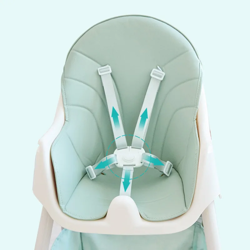 Baby High Feeding Chair Portable Kids Table Foldable Dining Chair Adjustable Height Multifunctional Food Chair With Cushion