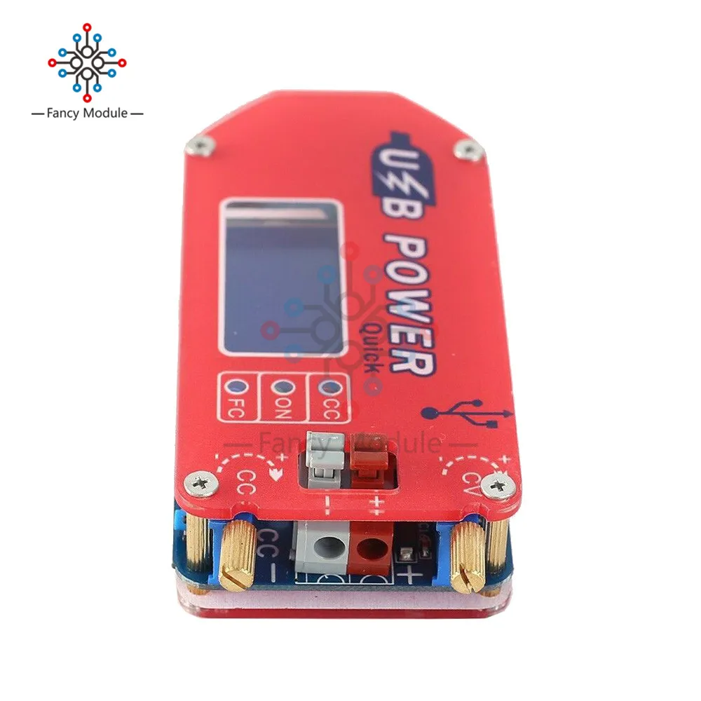 QC3.0 QC2.0 15 Вт регулируемый CC CV USB 5 В до 3,3 В 9 в 12 В 24 В понижающий блок питания комбинированные преобразователи модуль с чехлом