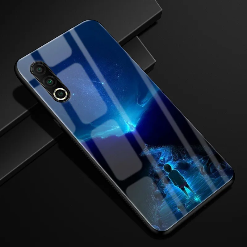 20 Для Meizu 16 S Pro Чехол Жесткий PC Пластиковый стеклянный чехол для телефона черный TPU бампер чехол для Meizu 16 S 16 S Pro 16SPro чехол M973Q Coque - Цвет: 20