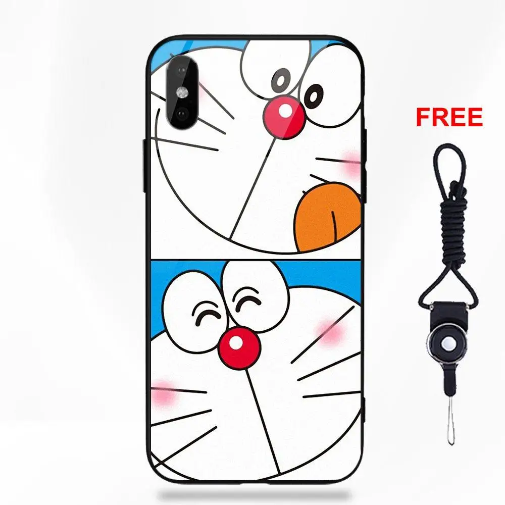 as picture Милый японский мультфильм Doraemon для huawei Honor 7X P20 Lite mate 10 Pro Redmi 5 Note 5A 6 для Galaxy S8 S9 Plus - Цвет: as picture
