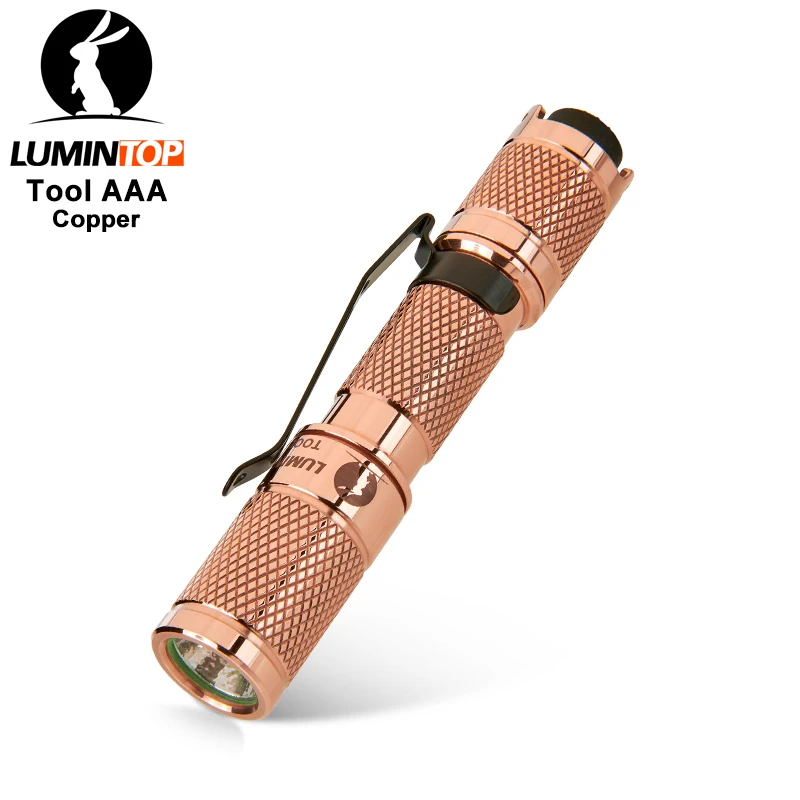 Инструмент Lumintop AAA медный/латунный фонарик EDC с задним выключателем 120